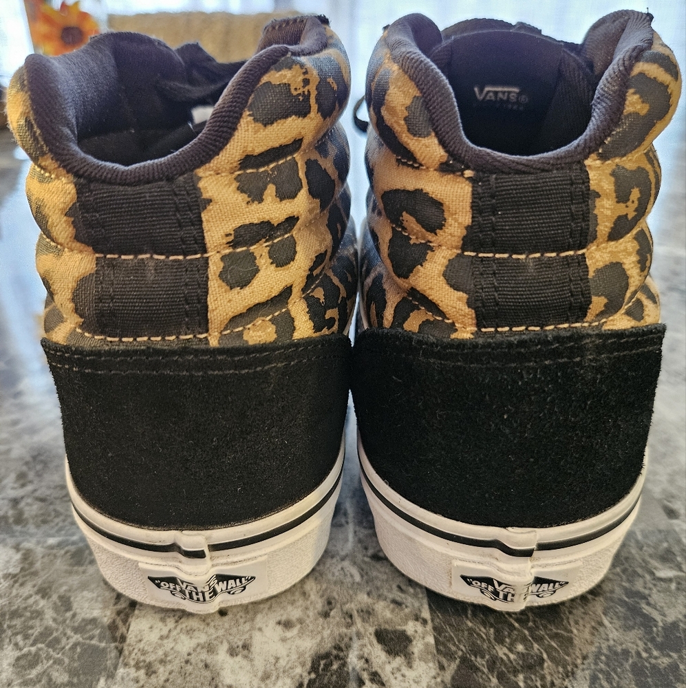 Vans Ward Hi Skate Shoes Sneakers Leopard Print Women Size 9.5 - Picture 3 of 7